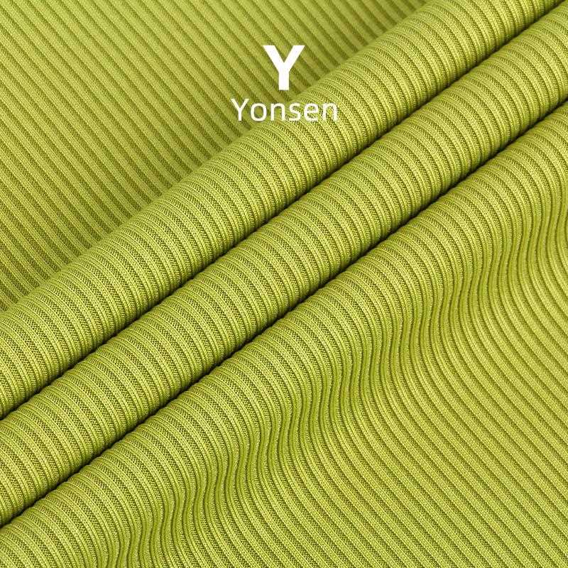直销新款2*2法式小坑条罗纹布 190g针织氨纶打底衫随心裁面料 螺