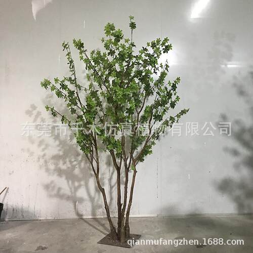 新款直销仿真树 仿真榕树红色枫树 假树大型仿真植物装饰大厅布景