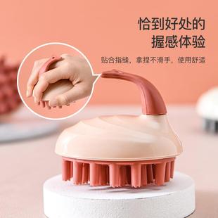 家用硅胶洗头刷头发清洁带手柄洗头神器不伤发头部干湿按 直销新款
