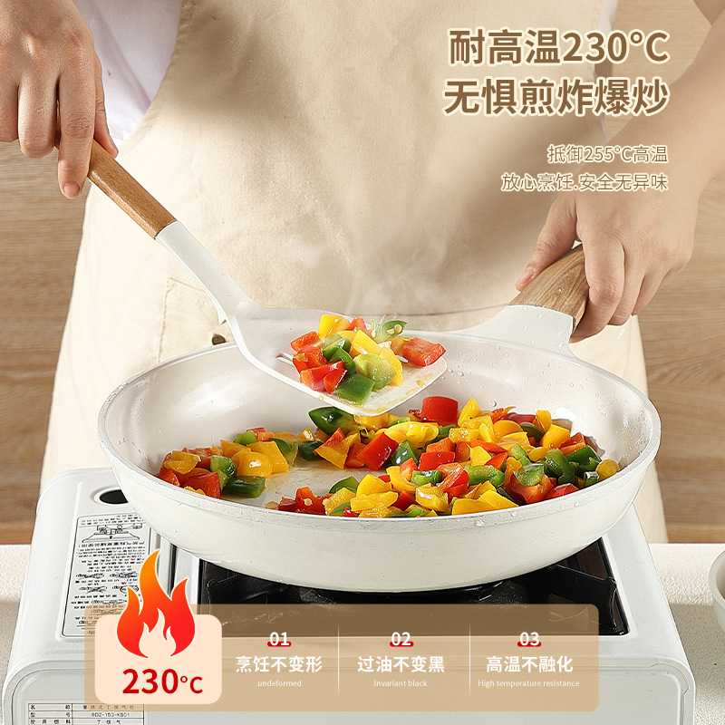 新款直销硅胶锅铲不粘锅专用护锅铲炒勺炒菜铲子家用硅胶锅铲榉木