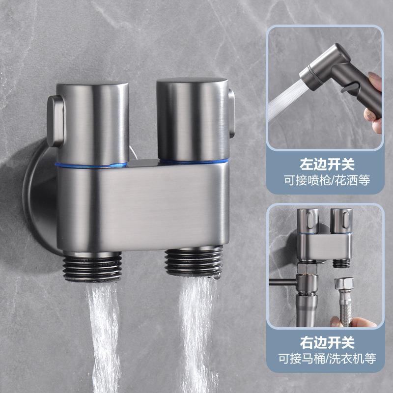 新款直销枪灰色迷你马桶伴侣头卫生间冲洗器妇洗器高压增压马桶喷