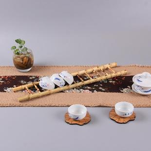 工艺小竹梯竹根杯架竹鞭梯子茶具竹制品创意梯子装 直销新款 饰品摆