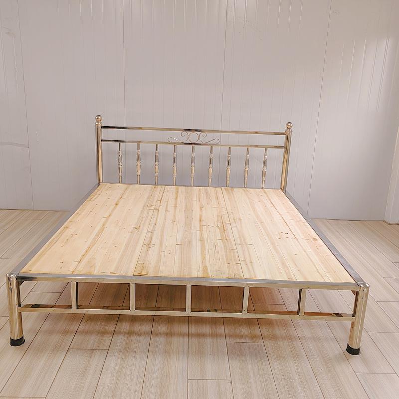 环保加厚304不锈床1..5米1米8XDM双人床卧室简约钢出租房铁艺加粗