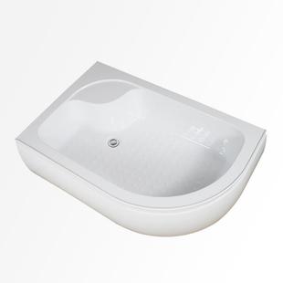 小户型浴房防水用洗 底zq扇形亚克力浴缸淋浴盆底盆底e家座751日式
