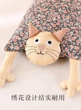 AJTM类母级可儿童可爱全棉双层纱荞麦枕芯卡通纯棉护颈婴枕头卸拆