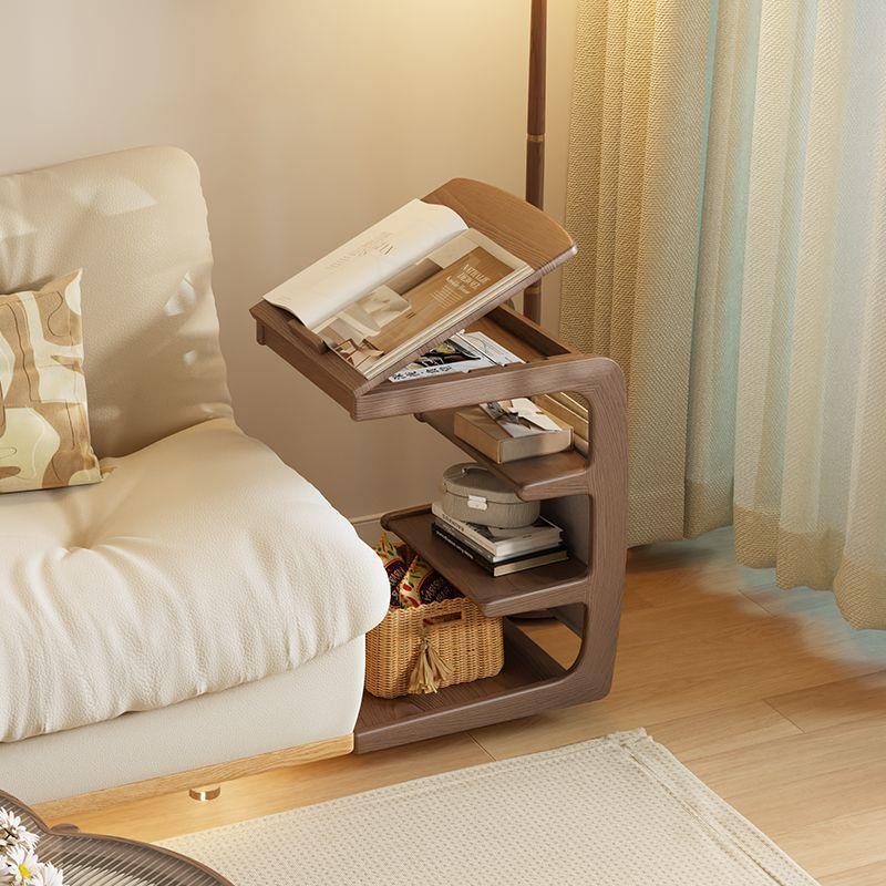 慧美实可木沙发边几移动翻客厅hm.3带盖几轮边几家用简约茶现代角