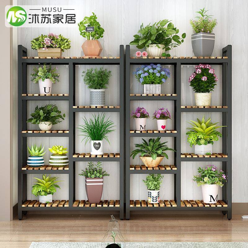 花架实ONF木铁艺室花阳台架多层店外多展示架落地式肉室内置物架