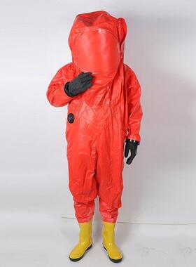 政救灾一级化学防KKZ护300Pa全封闭连服体工作服护加民厚阻燃保服