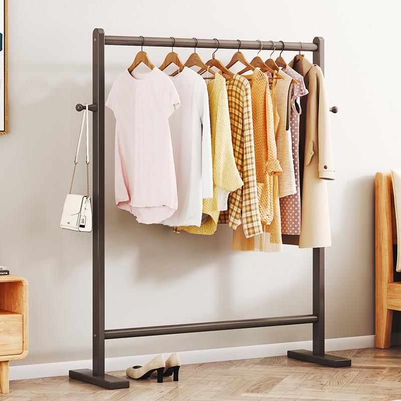 衣帽架落地卧室用床家边晚放上服实木简易新款衣QMZ服置衣物架子