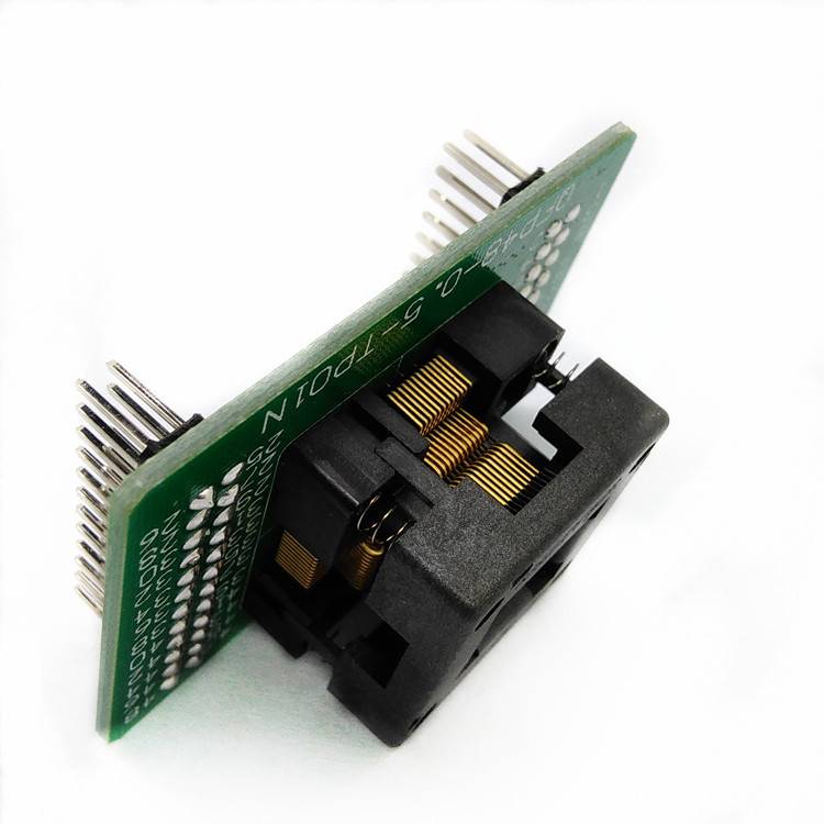 HMILU厂家LQFP48-0.5下压弹片烧录座贴片IC编程座QFP48测试座