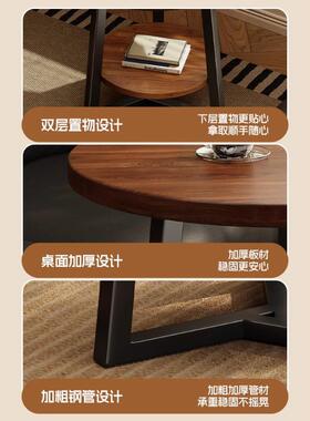 卧室床桌床头置物圆桌沙发源-HTY-0架可边几小桌子客厅家用茶桌移