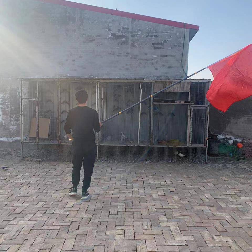 旗杆外2-9米手摇玻璃钢帜纤限高架维伸缩旗杆定位旗红旗户自旗杆