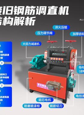 1-25废旧直钢筋调UJO直机型圆0钢螺纹钢切断校直机旧钢筋料头调机