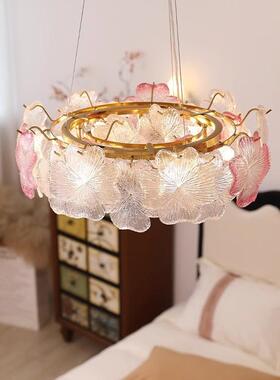 客厅吊11427灯2025年新款式法古厅轻奢中卧室餐现代设计师艺术花