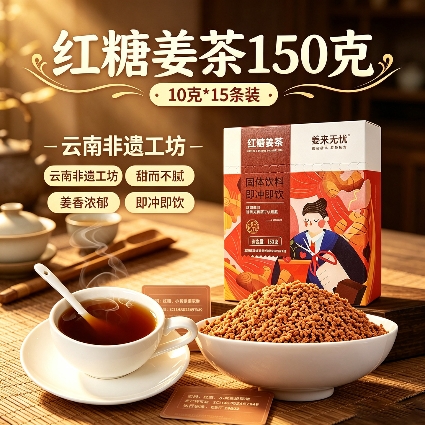 姜来无忧红糖姜茶小黄姜生理期