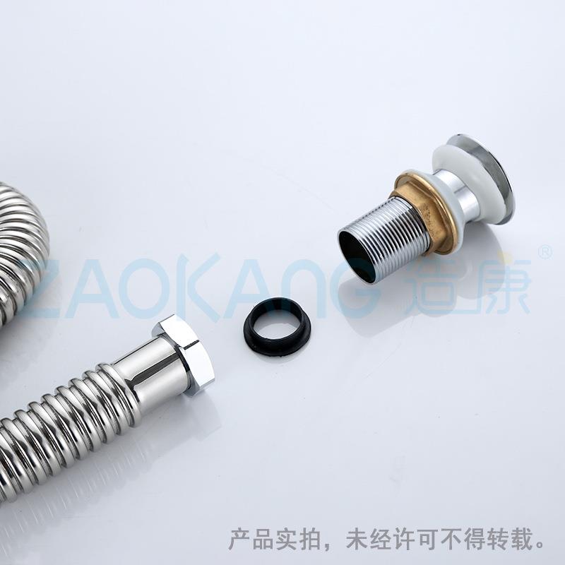 直销新款卫生间洗面盆洗手盆下水器304不锈钢防虫防臭排水管落水