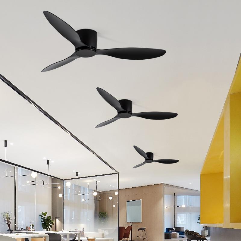 直销新款现代简约风扇灯酒店旅馆吊扇灯家用儿童房卧室带风扇一体