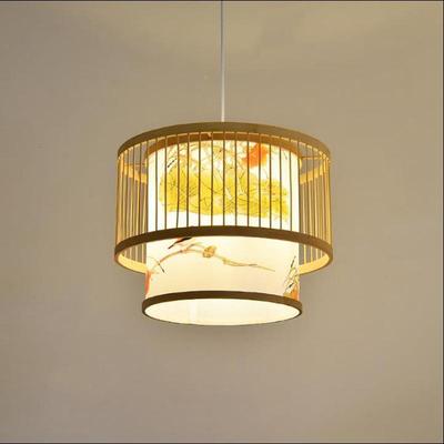 式手工竹编灯罩12554pok吊织灯灯笼中式仿古宫灯欧日式创意工编竹