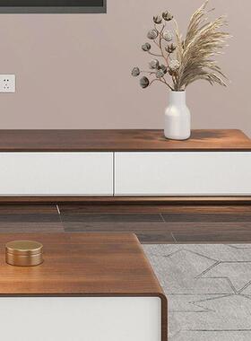 极地柜卧室电视柜胡装桃全色小户型网红客简厅超窄实木落地XSD整