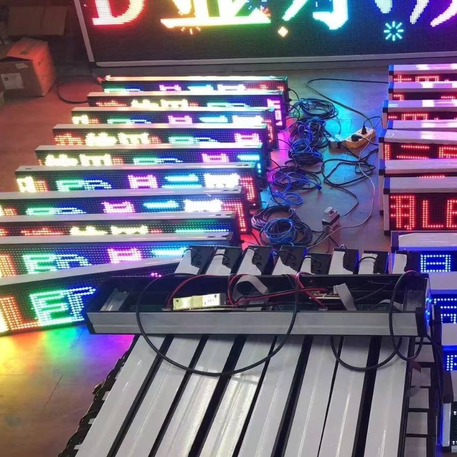 led显示屏单色p10户外防水广告屏滚动字幕广告牌led门头走字屏定