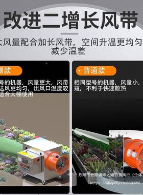 温大积棚暖风机大功率恒温电热炉风AL101614养殖室场畜牧工业大面