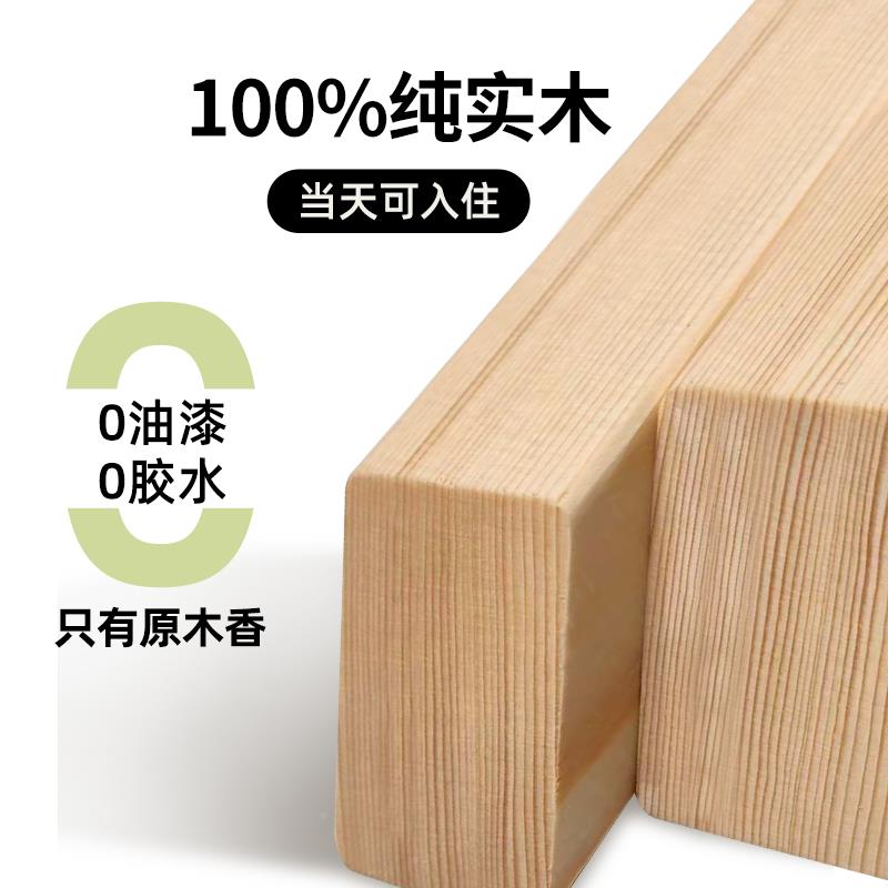 #实木床15米床架双人床经济型现代简.约1.8出租人房简易单SMC012