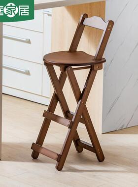 3YV5折叠凳凳脚凳间子折叠靠背高椅高马扎F76HMM8J凳家高用省空便