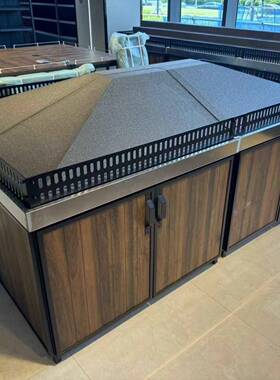 超中市水果蔬展示架果蔬岛生tfgj#yfg果鲜菜水店货架钢木结合