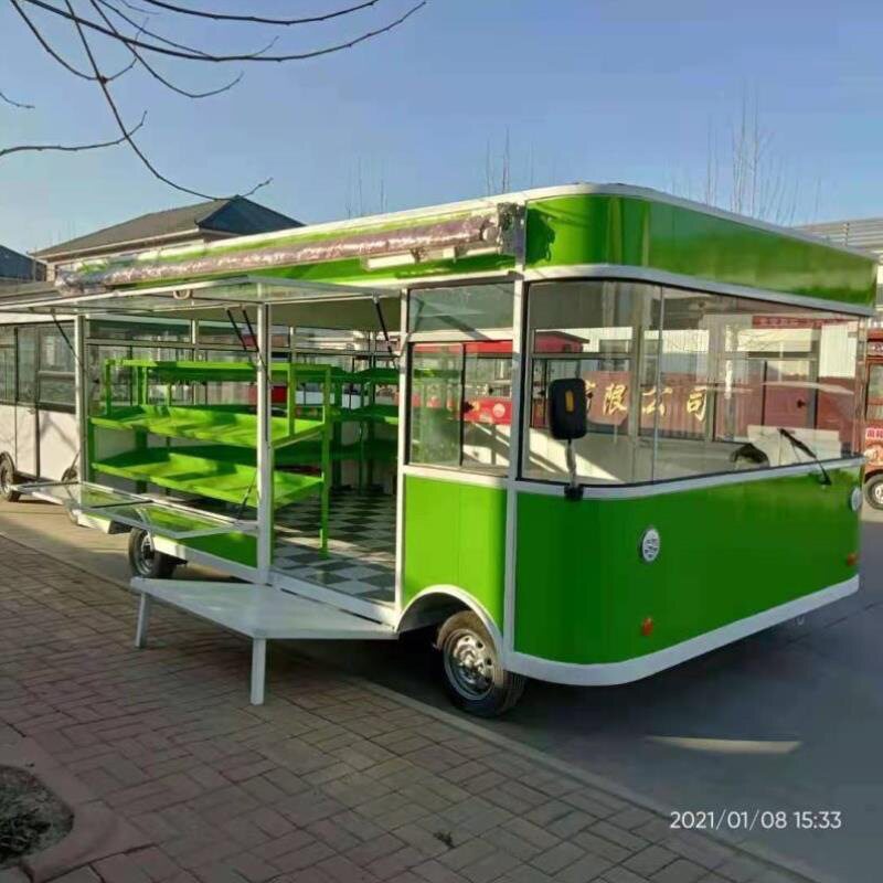 电动大型果蔬美食餐车