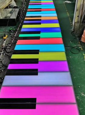 户外钢琴AL-62387互动感应发发声音地板灯琴键楼梯台阶地灯网红光