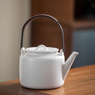 提梁寒云壶围炉煮茶陶瓷泡茶壶大容量炭炉烧水煮茶器家用复古茶壶