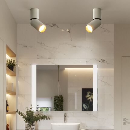 明装筒灯射灯可调节角度客厅无主灯背景墙走廊过道玄关led天花灯