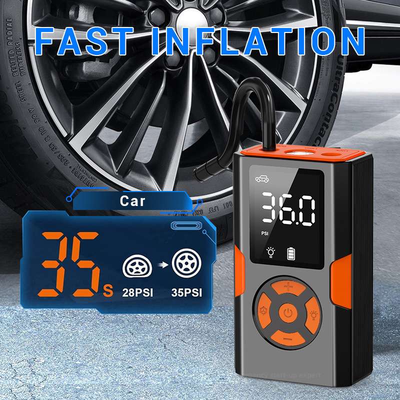 智能无线充气泵车载家用紧急充气泵自动停止精准测压适合各类充气