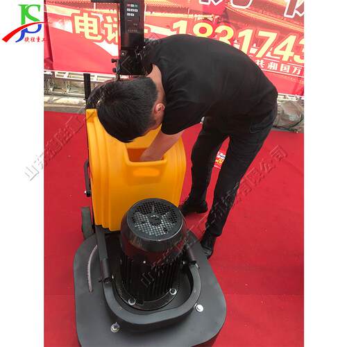 手扶式混凝土打磨机 12头大水牛研磨机 工业地坪研磨吸尘一体机
