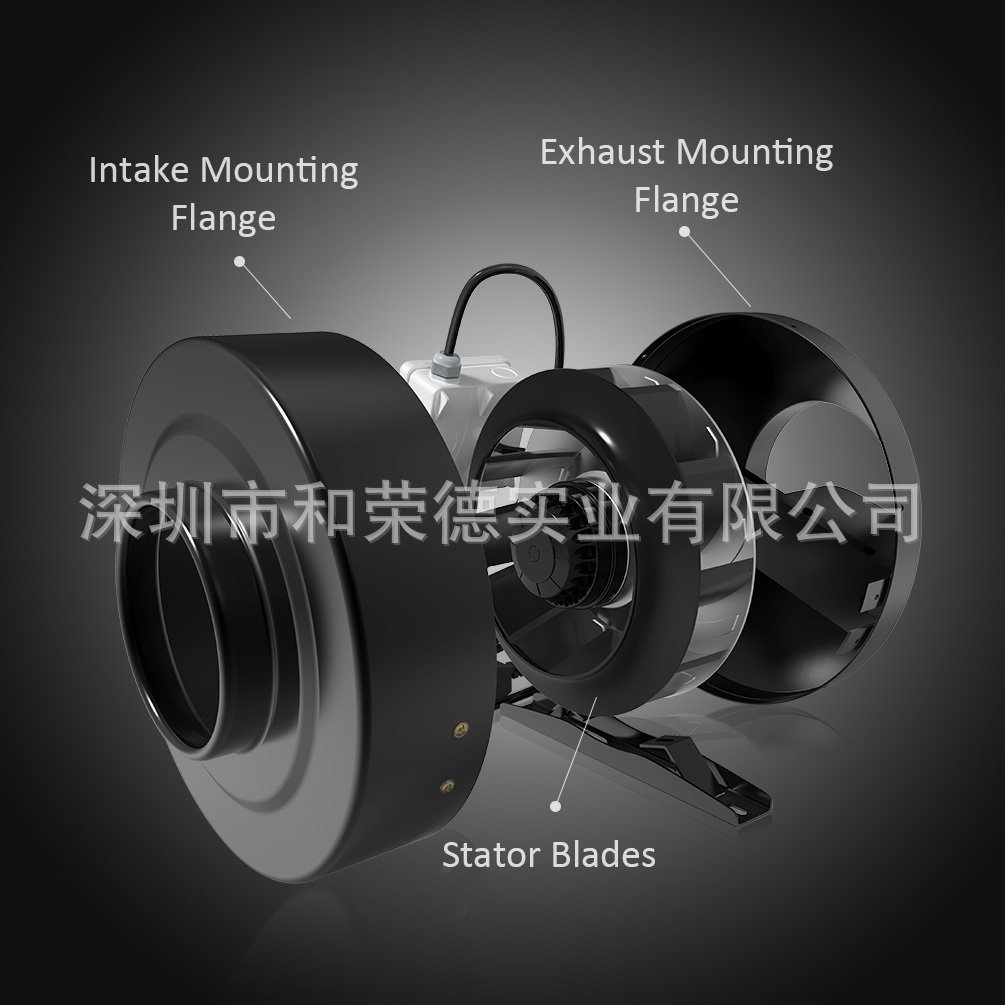 跨境货源6寸8寸无极调速低噪音圆形管道外转子抽风机 一件代发