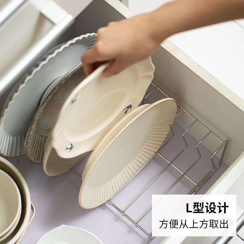 餐盘沥水架304不锈钢9格晾碟架菜板砧板架碟子收纳厨房置物架