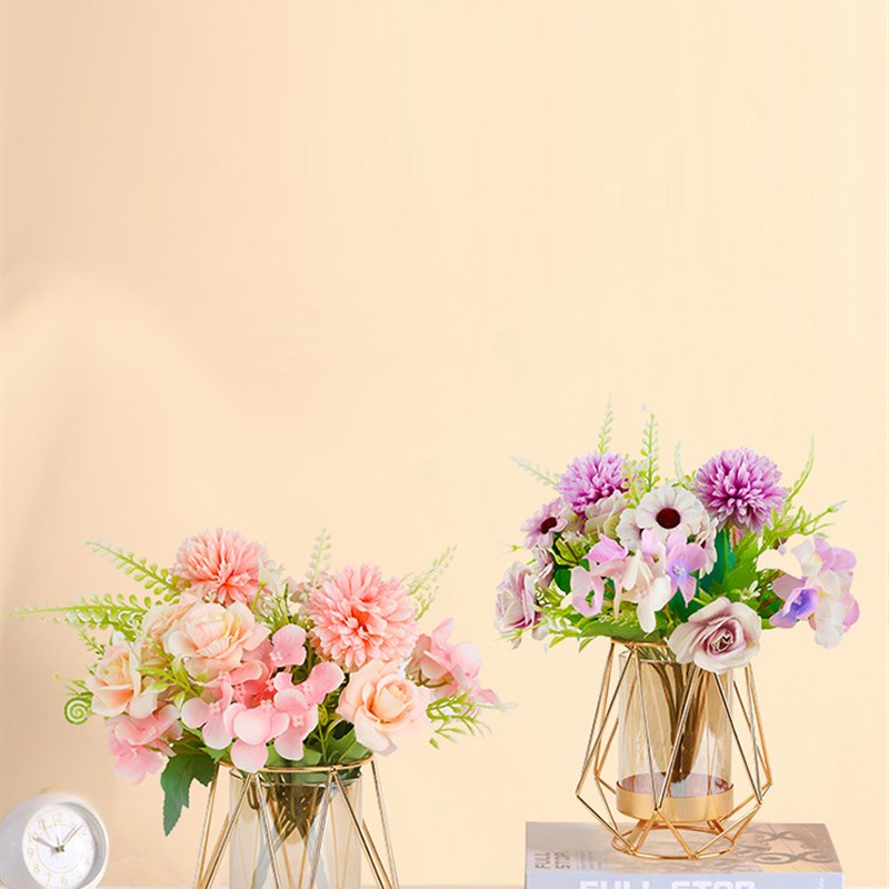 速发花摆件2021新款客厅电视柜摆设餐桌花室内装饰花塑料假花
