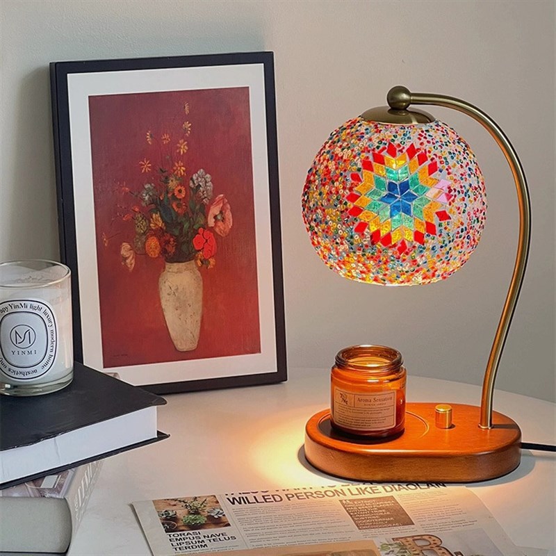 速发摩洛哥香薰融蜡灯卧室美头台灯床式复古浪漫装夜小饰灯无火融