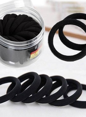 速发高弹力发圈加粗无接缝发绳黑色筋扎头发耐绳头用发饰马尾