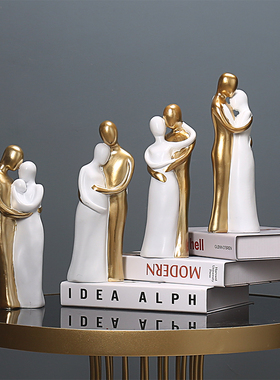 速发创意抽象情物祝福人房摆件电视柜床头柜书侣房间卧室室内装饰