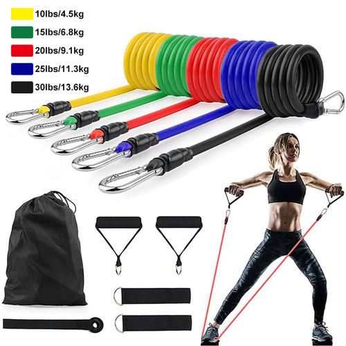 速发11 Resistace Bads Crofit Exercise Yoga Tube Pu Rope