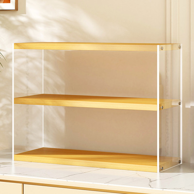 速发桌面置物架亚轻力杯纳克奢202新款水杯架多层透明茶杯茶具收