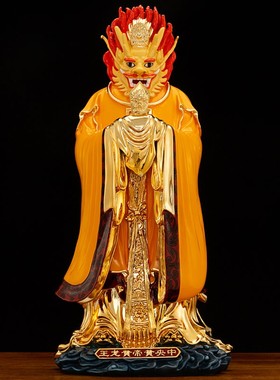 速发鎏金纯铜神龙王神像龙五青龙赤龙白龙黑龙黄龙铜王像摆件