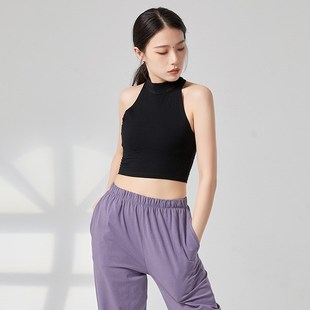 速发舞蹈练功服无袖 紧身舞基工字短心芭蕾古典舞服蹈本功艺考 背款