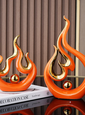 速发酒柜装饰品蒸蒸日桌摆件电视柜奢关餐上艺术陶瓷工艺软装轻玄