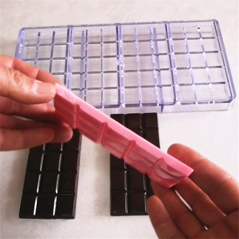 速发巧克力模具级手C材质透块硬塑P工自制长方形联排朱古力板明模