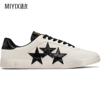 Amiri 男款灰白色 Croc Debossed Pacific 运动鞋 迷衣时尚