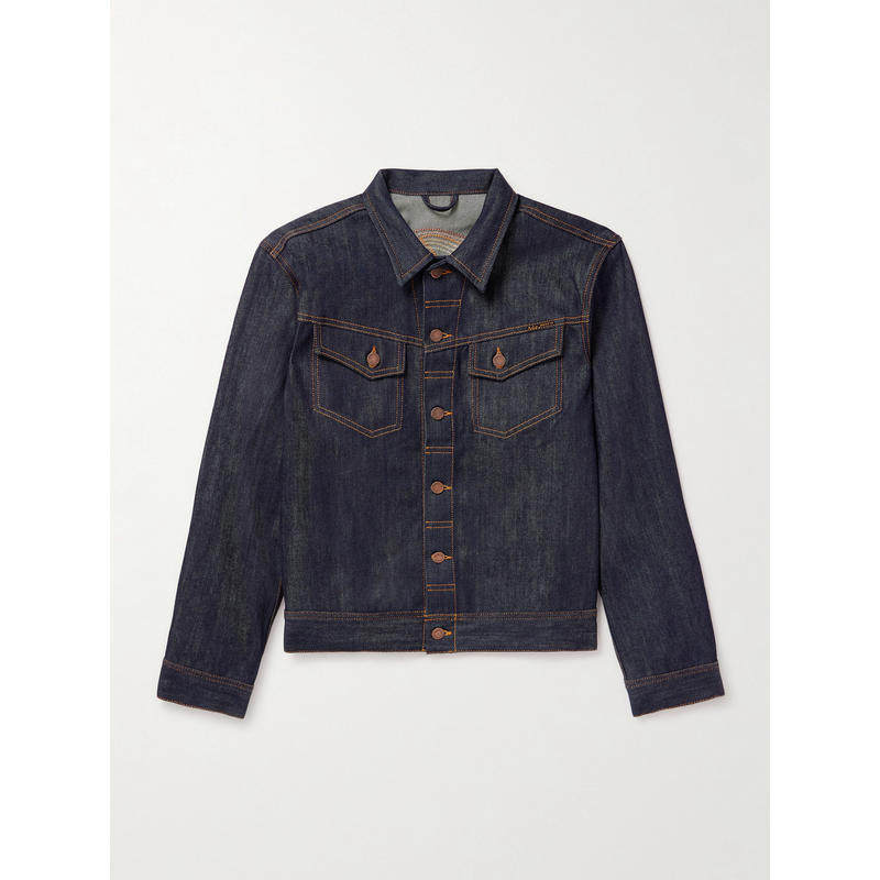 Nudie Jeans 男士 SS26 夹克 Conny 刺绣有机牛仔布夹克