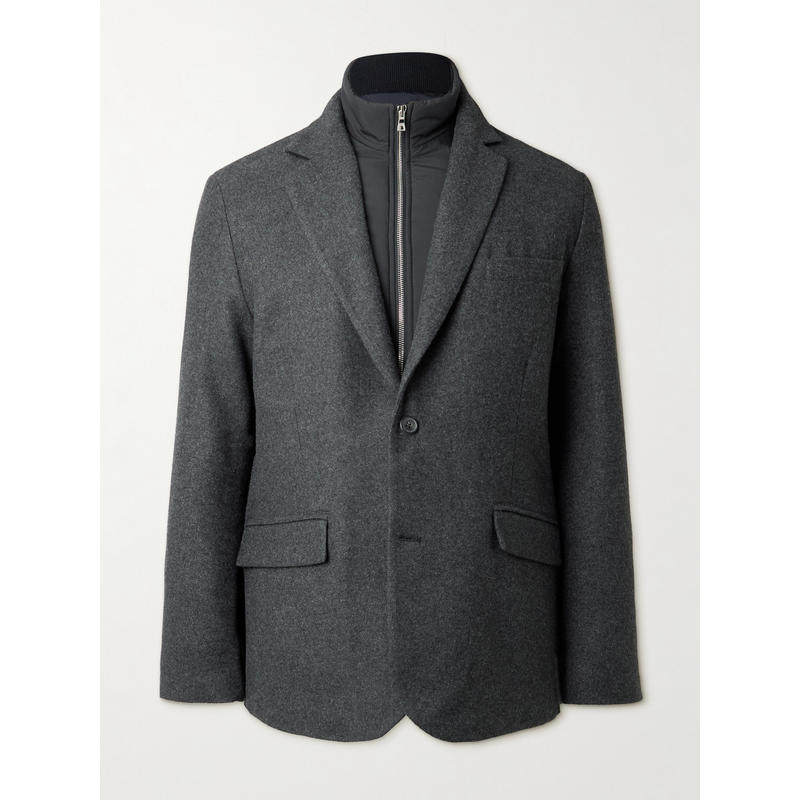 MR P. 男士 SS26 夹克 Shell-Trimmed 法兰绒西装外套,男装,牛仔外套,淘宝优惠券,粉丝福利购,淘宝优惠卷