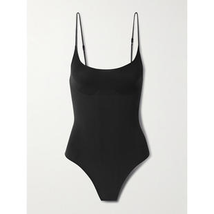 SKIMS 女士 连体衣 Thong - Onyx 透视无缝